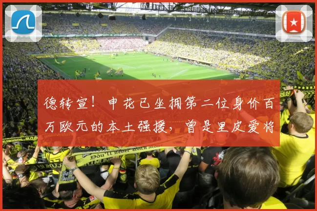 德转宣!申花已坐拥第二位身价百万欧元的本土强援,曾是里皮爱将
