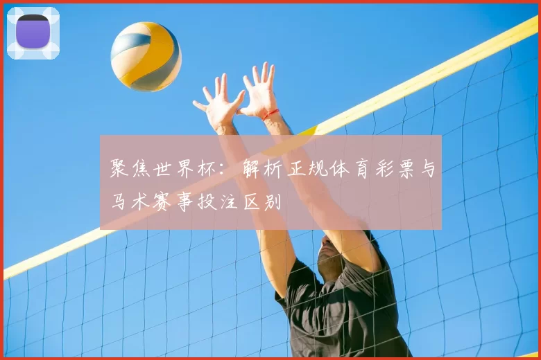 聚焦世界杯:解析正规体育彩票与马术赛事投注区别